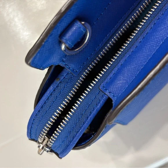 Michael Kors Royal Blue Selma Satchel Purse - Picture 4 of 10